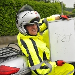 La moto-lavagna al lavoro La moto-lavagna al lavoro