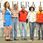 I componenti del Team Radio Corsa Toscana Manzi, Laguzzi e Dini col direttore di corsa Roman