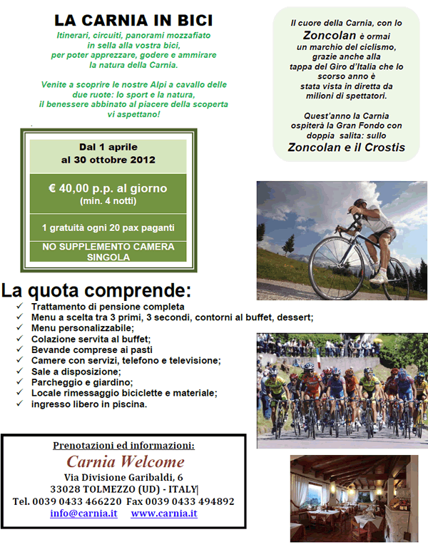 >CYCLING TEAM in Carnia (Ud)